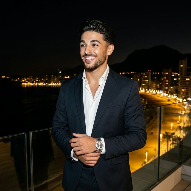 Luxury Night Balcony — after